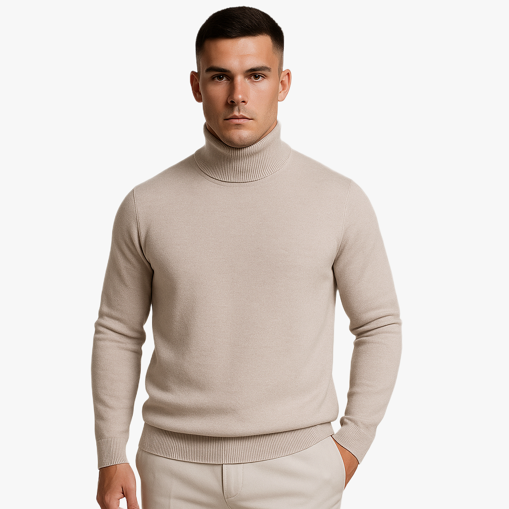 Wärmer Rollkragenpullover für Herren Winter