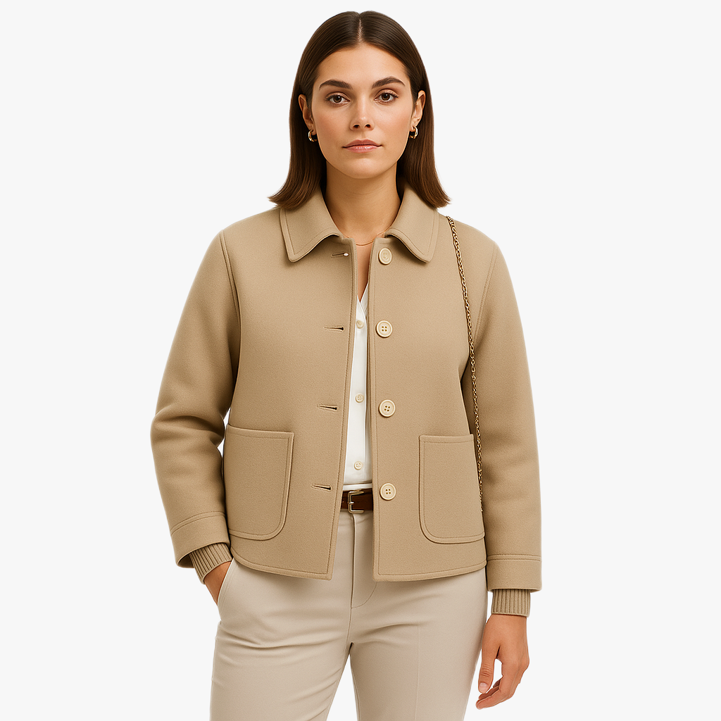 Elegante Damen Winterjacke mit Knopfleiste