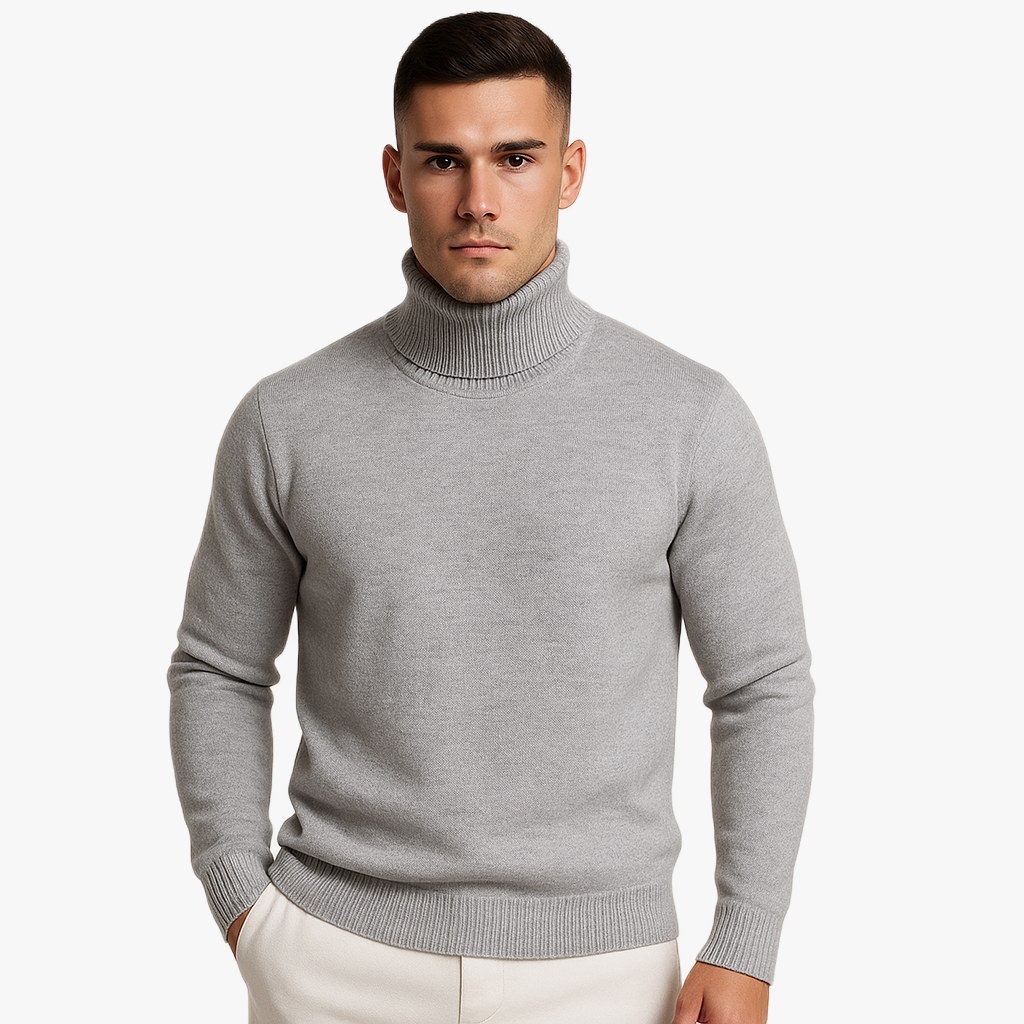 Wärmer Rollkragenpullover für Herren Winter