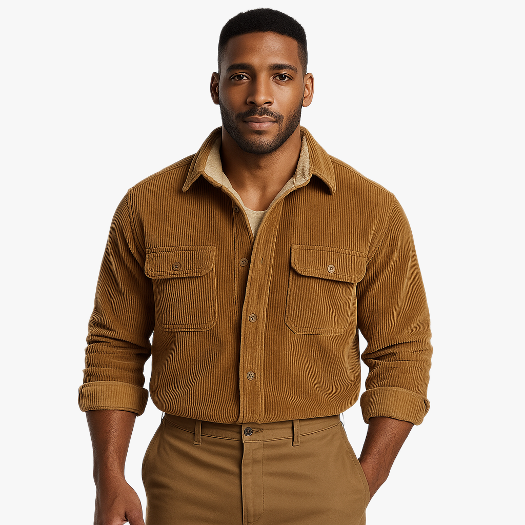 Wärmende Herren Hemdjacke für kalte Tage