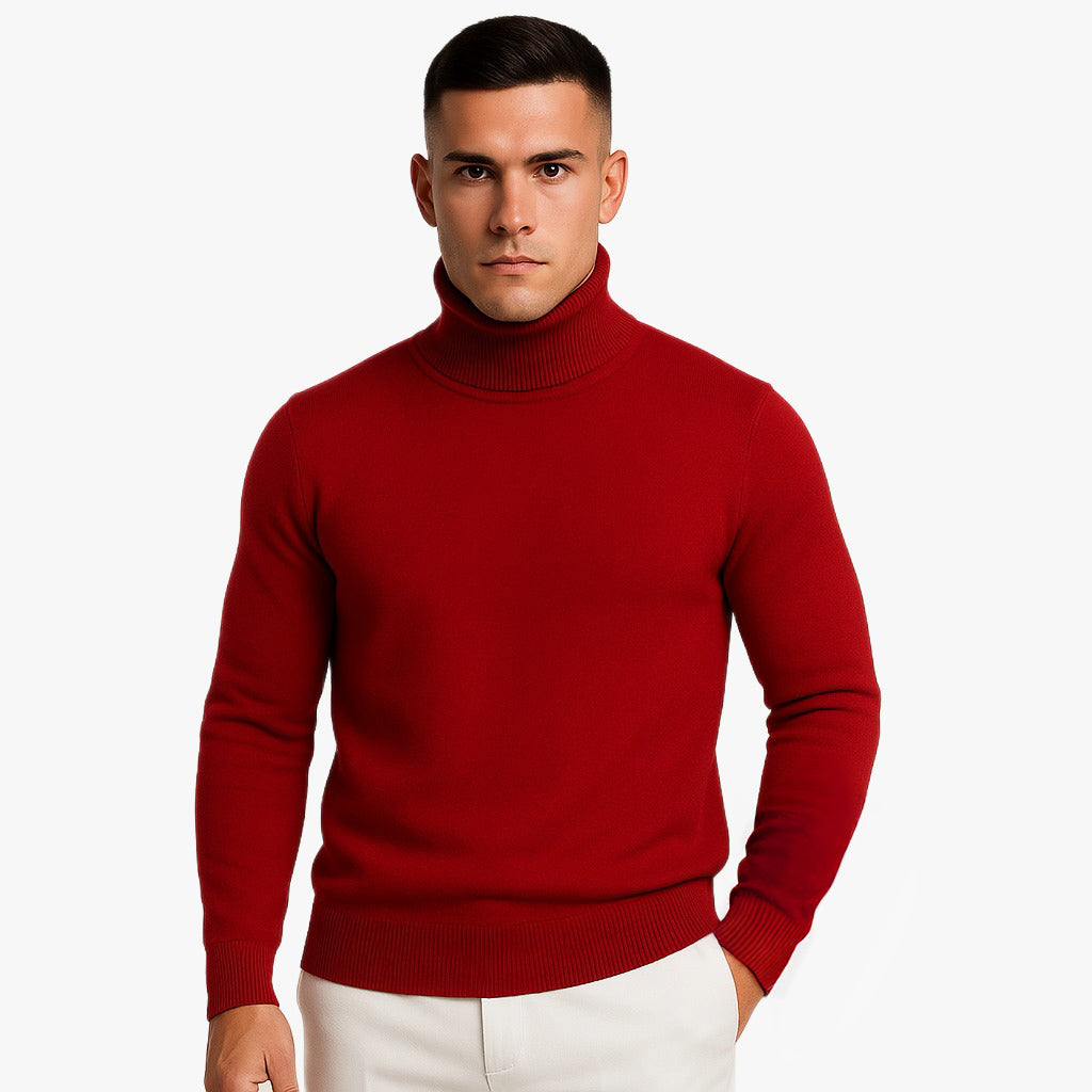 Wärmer Rollkragenpullover für Herren Winter