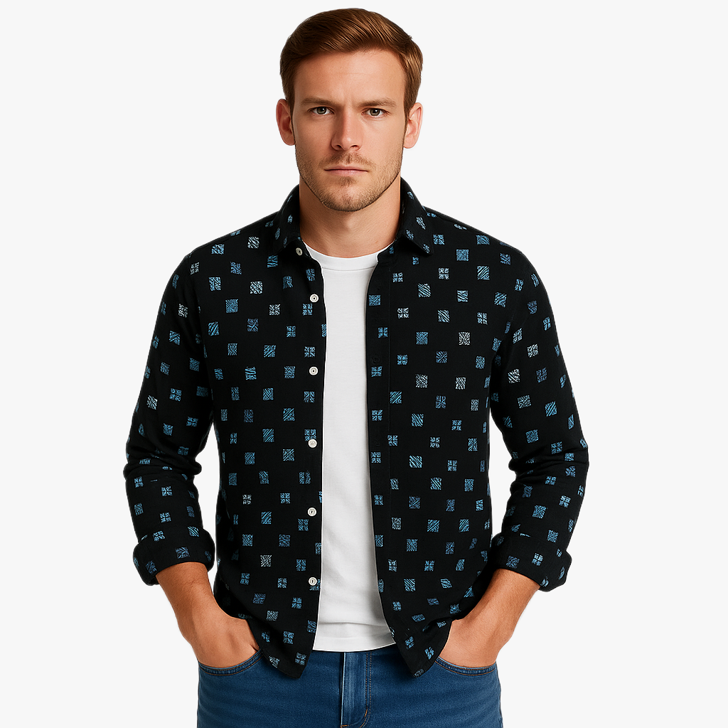 Lässiges Herrenhemd für kühle Tage