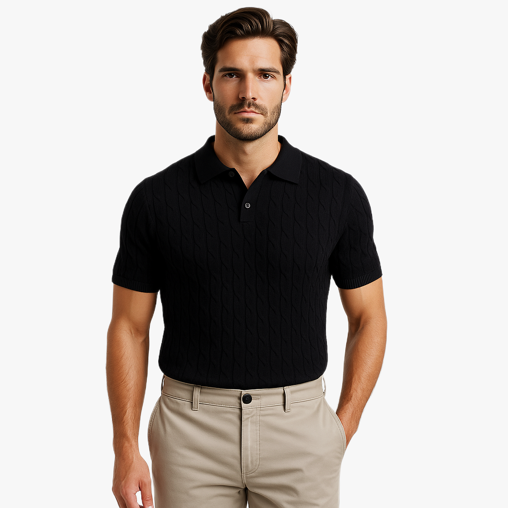 Modisches Strickpolo für stilbewusste Herren