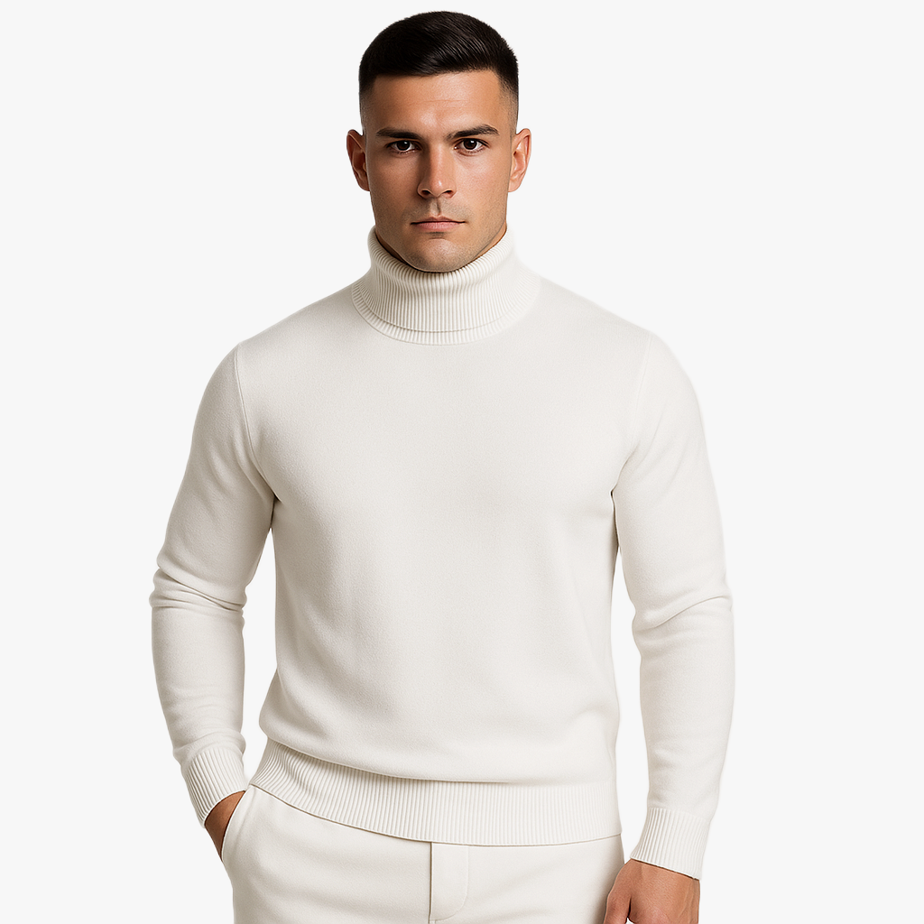 Wärmer Rollkragenpullover für Herren Winter